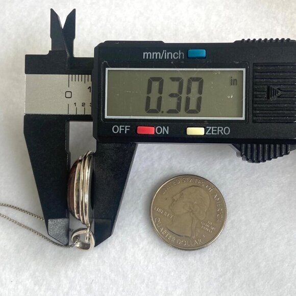 Sterling Silver 925 Oval Bezel Set Brecciated Jasper Pendant Necklace 18.5" - Picture 16 of 16